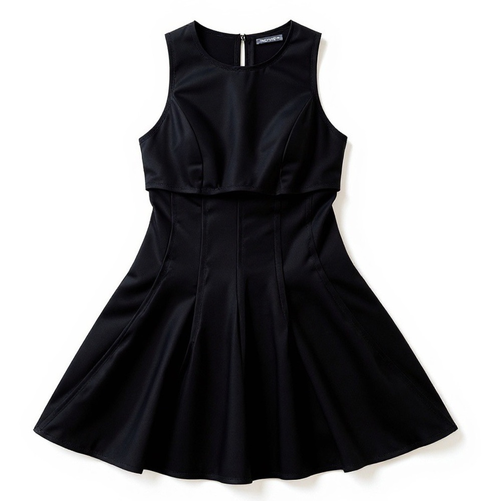 State of CLAUDE MONTANA crepe sleeveless black dress. Size 2-4 / Small (S)